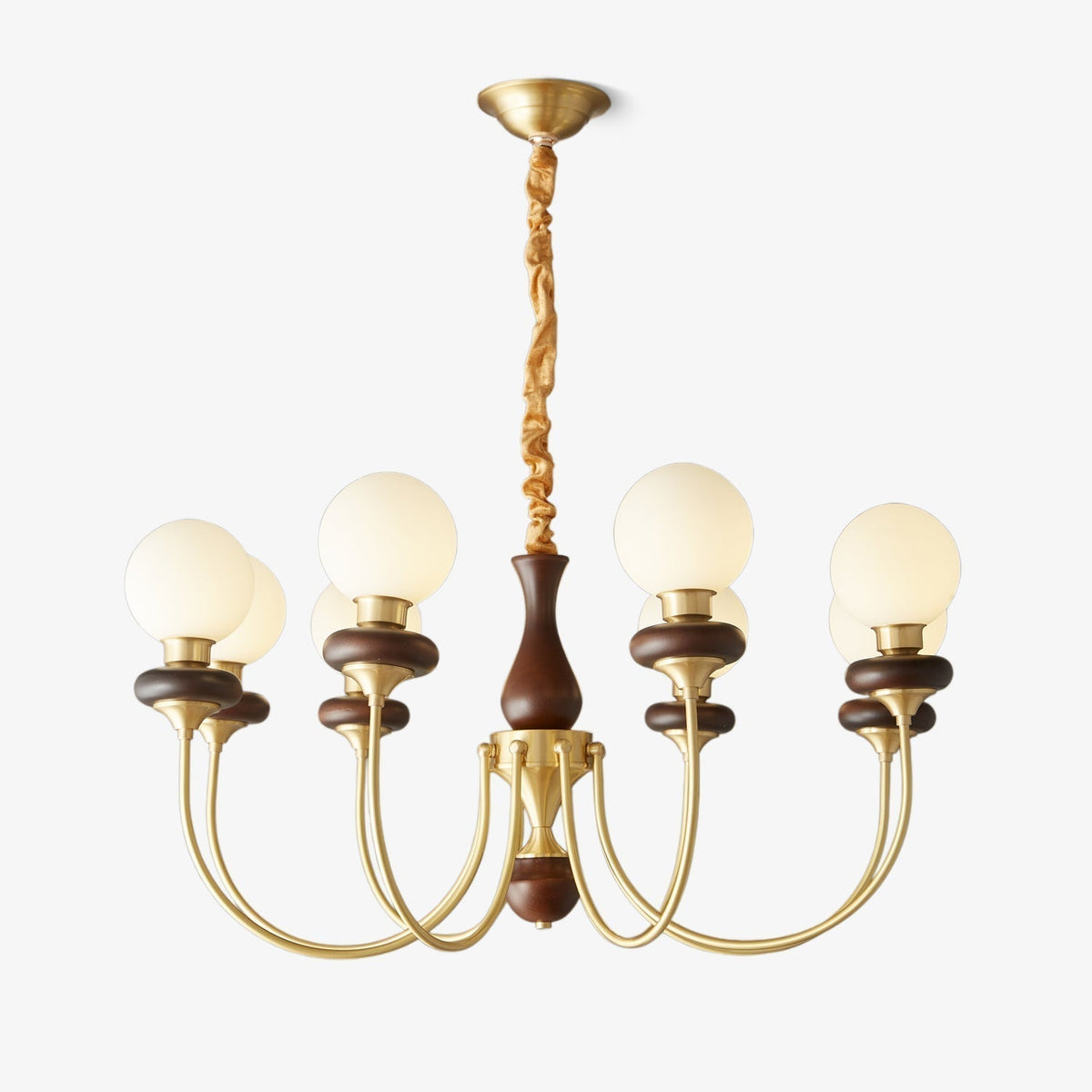 Cotheor lampadario in legno e vetro vintage Tradizionale