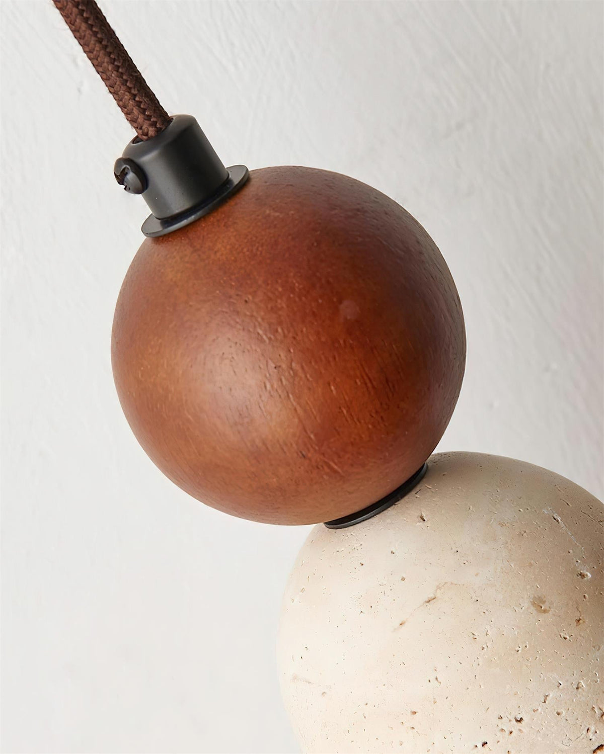 Nolira lampada a sospensione legno travertino Naturale
