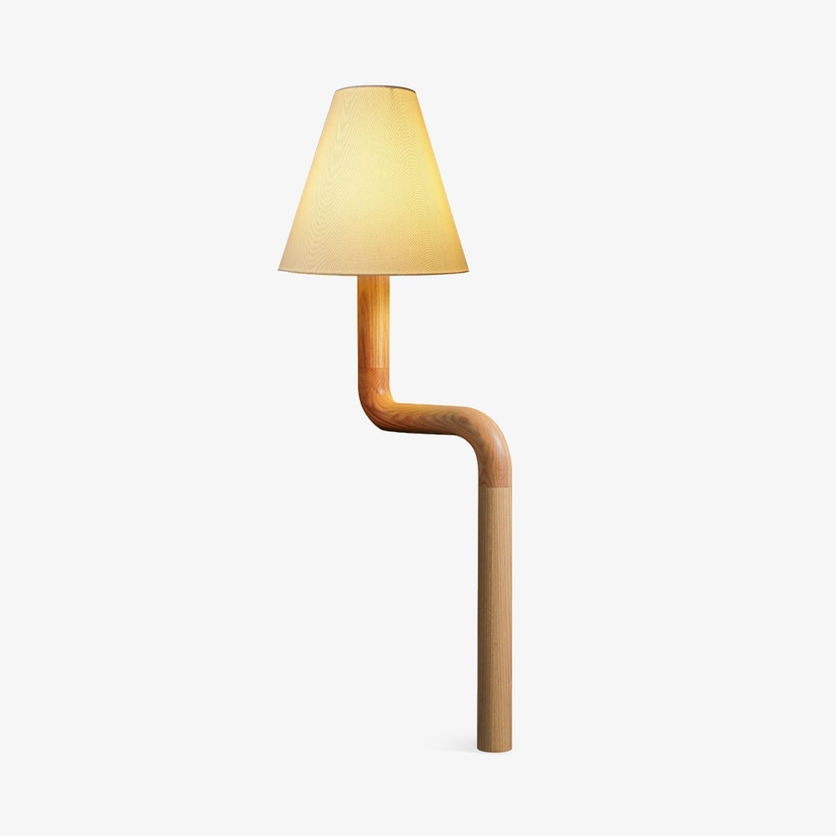 Syleielle lampada da tavolo in legno Curvo