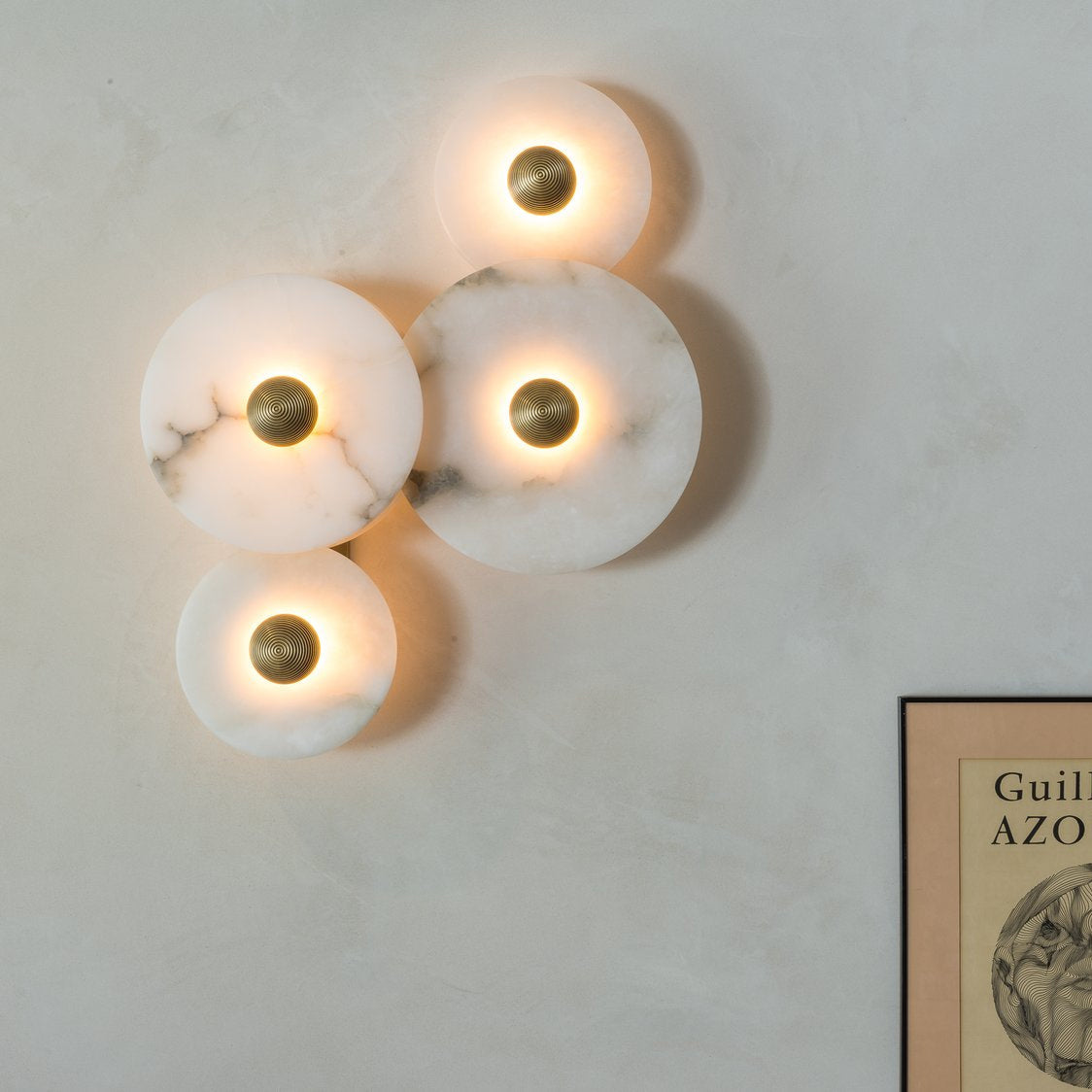 Slender lampada da parete alabastro moderna minimalista
