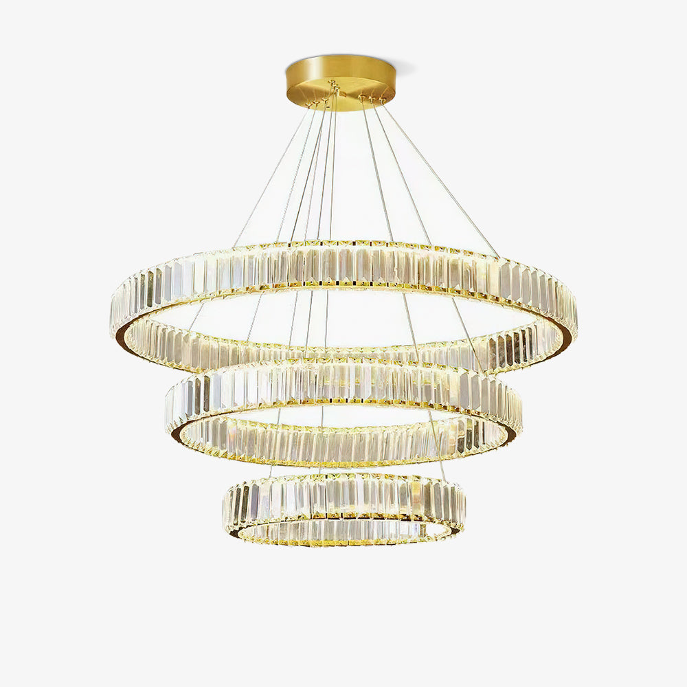 Cyrirelle lampadario Oro Anello Cristallo