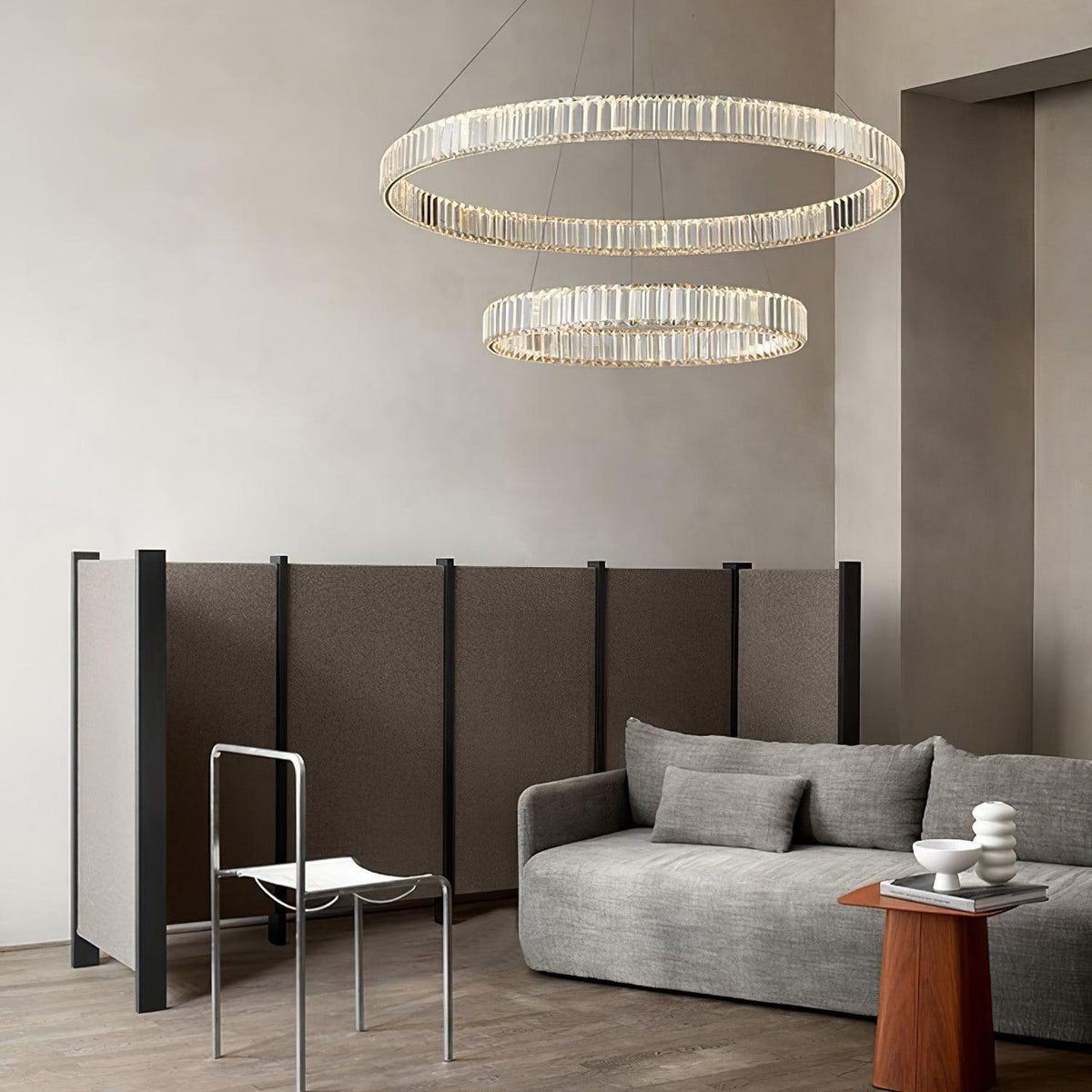 Cyrirelle lampadario Oro Anello Cristallo