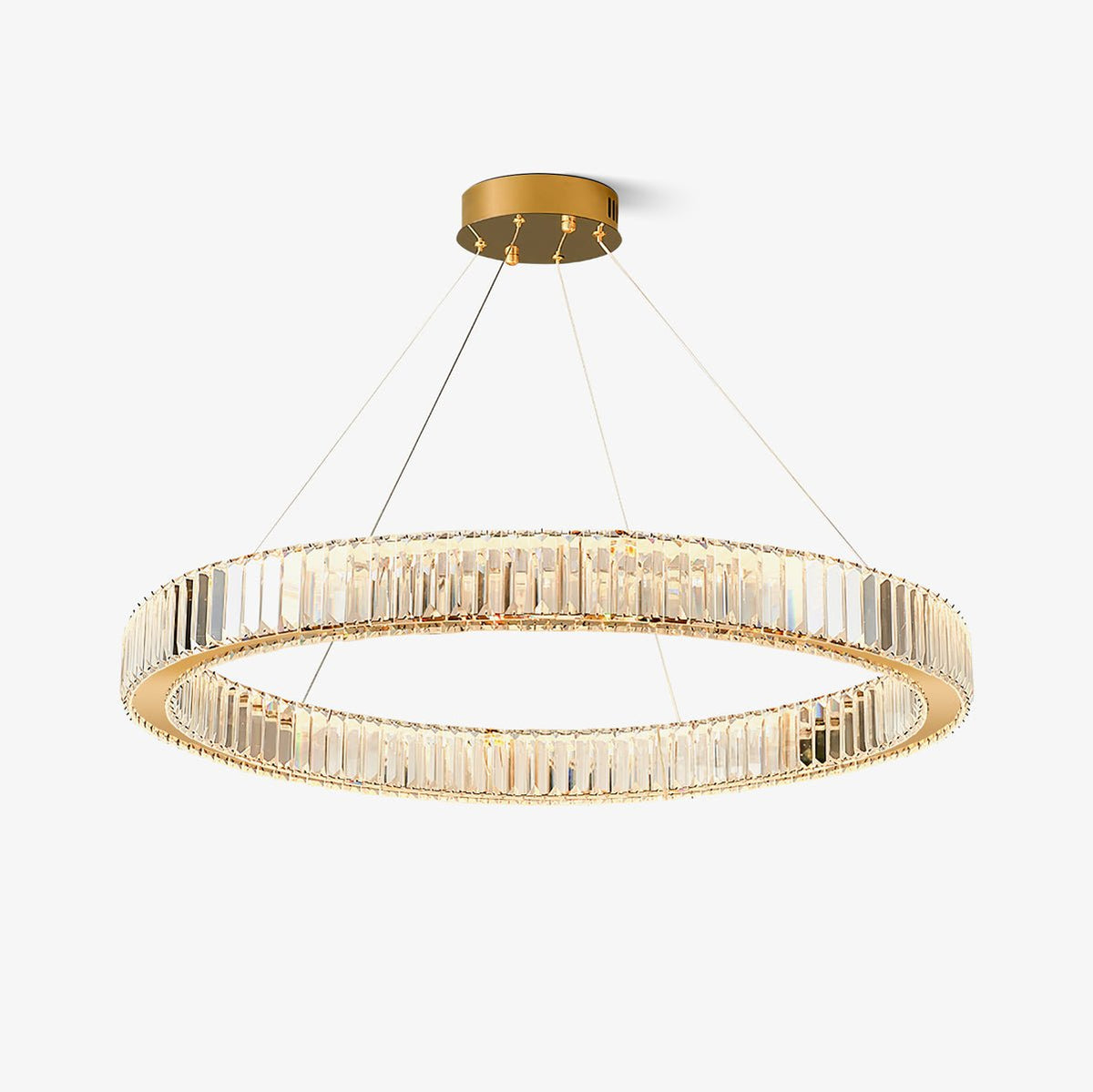Cyrirelle lampadario Oro Anello Cristallo