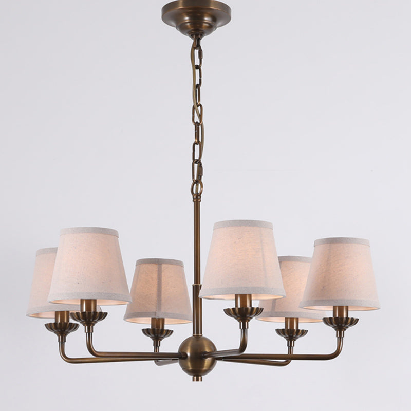 Gloruvyh lampadario vintage industriale in tessuto e metallo