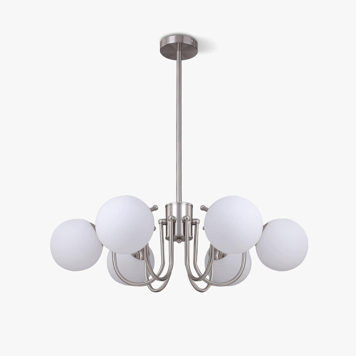 Tave lampadario sfera cromo moderno