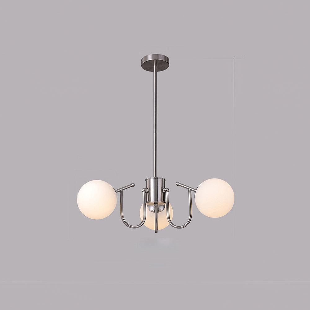 Tave lampadario sfera cromo moderno