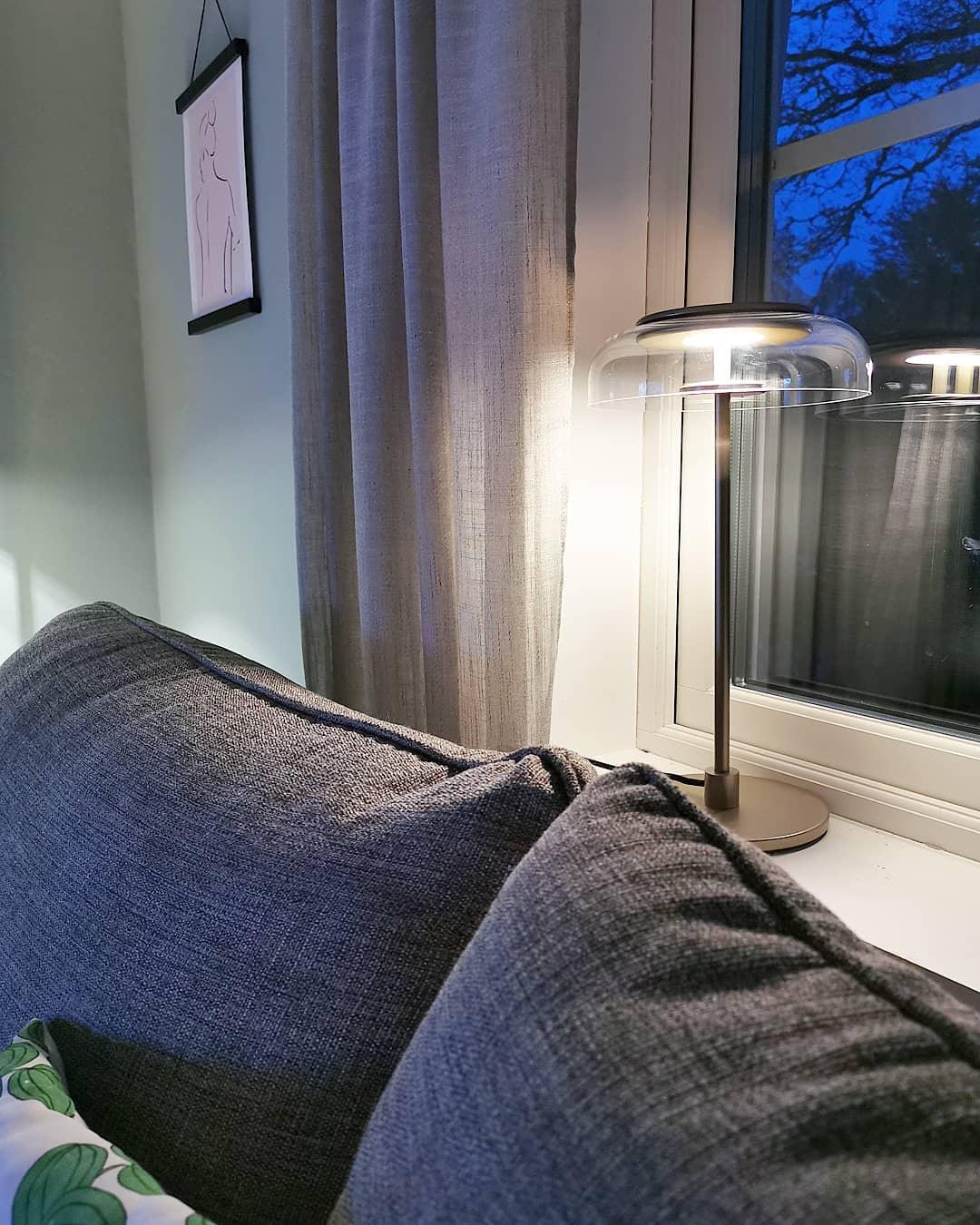 Rinelette lampada da tavolo in vetro Chiaro con Base in legno