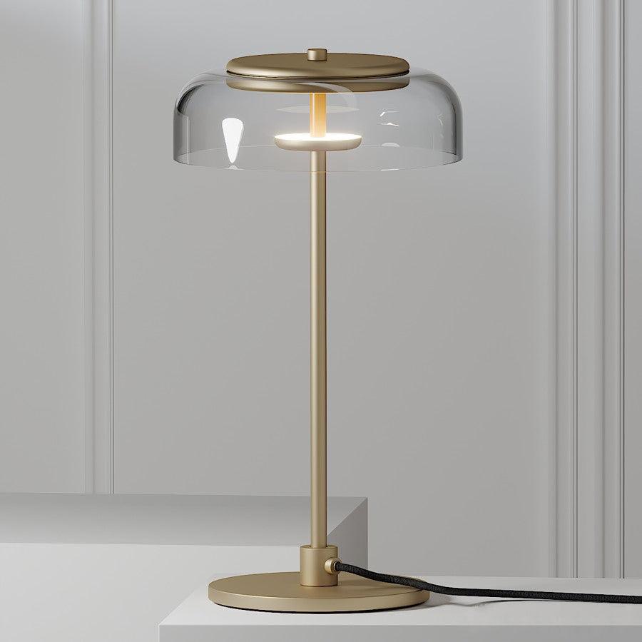 Rinelette lampada da tavolo in vetro Chiaro con Base in legno