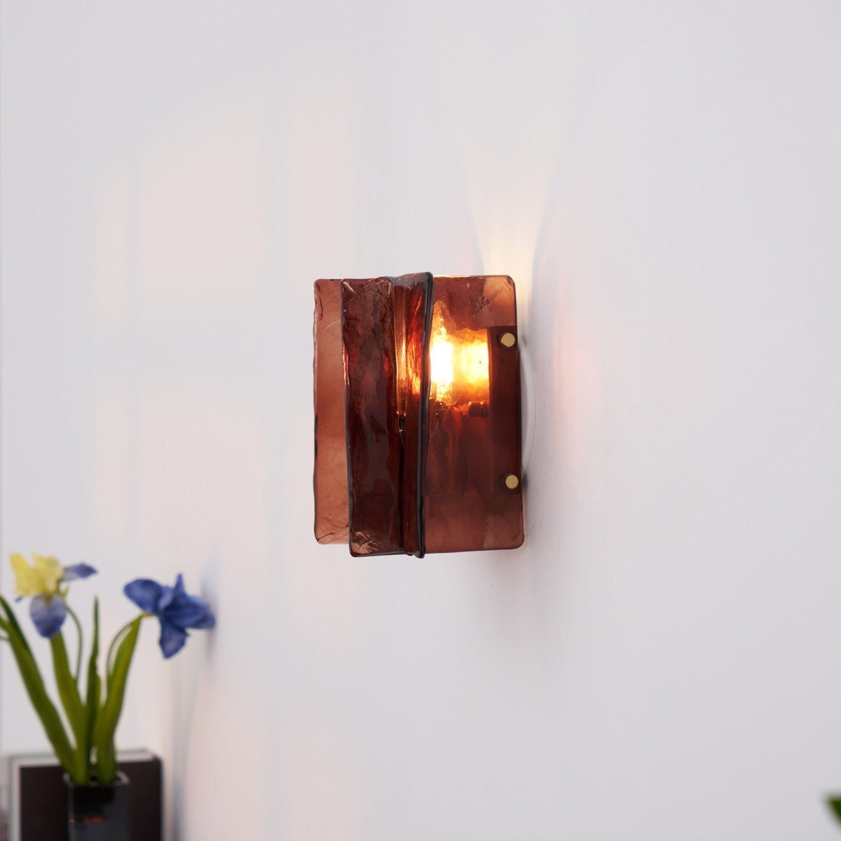 Celuaine lampada da parete ottone vetro Trasparente
