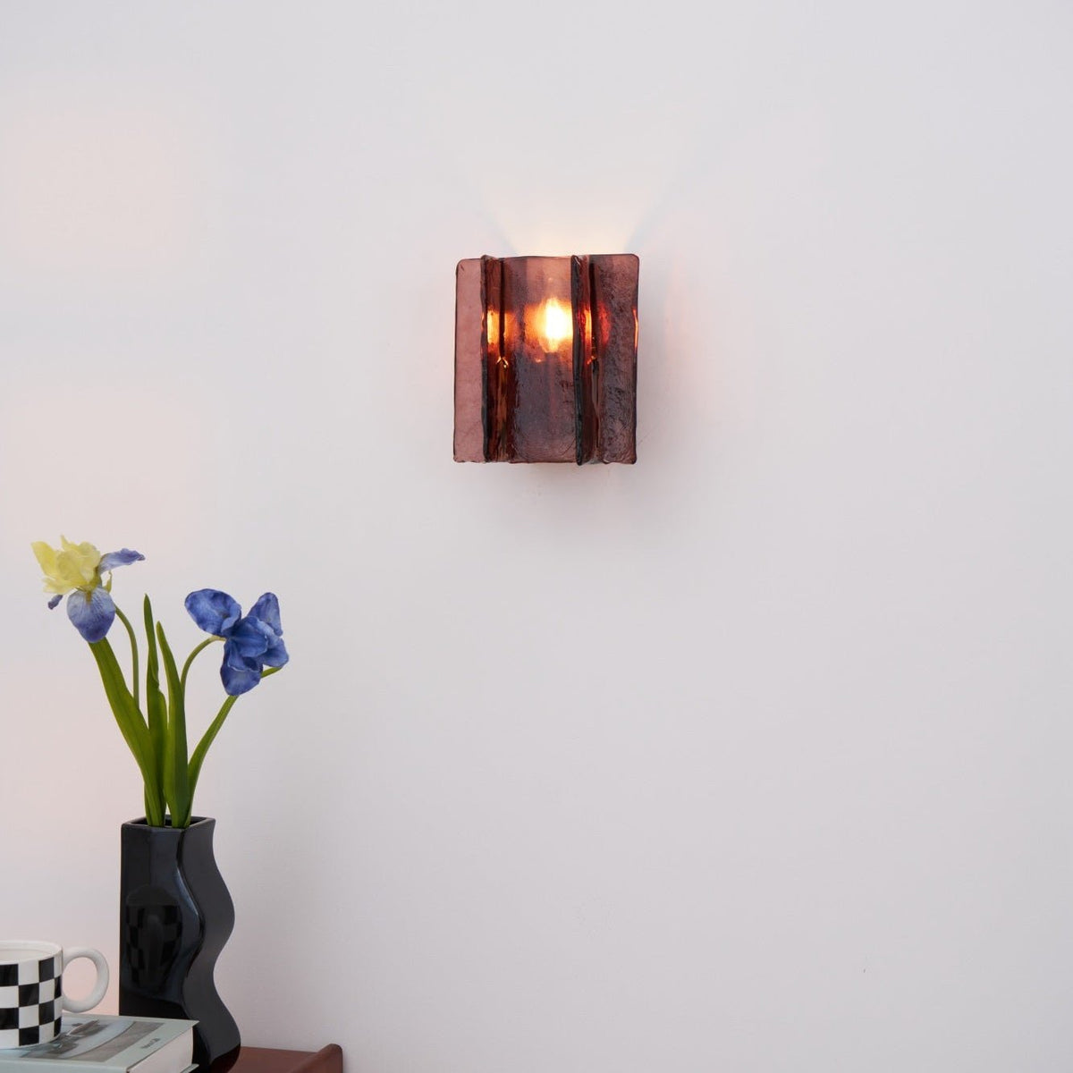 Erove lampada da parete in vetro Artistico