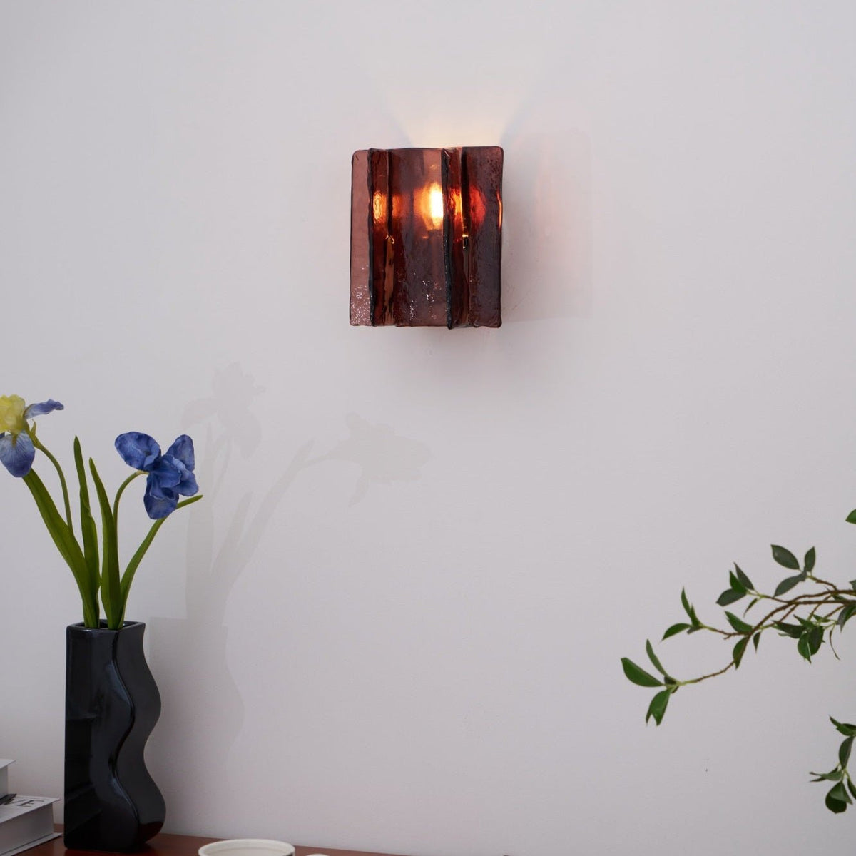 Celuaine lampada da parete ottone vetro Trasparente