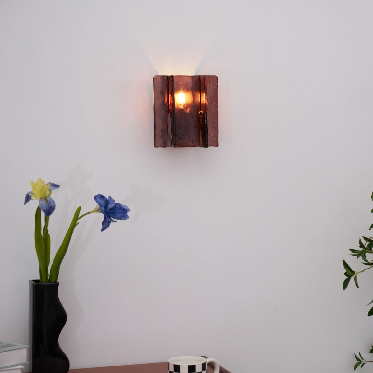 Celuaine lampada da parete ottone vetro Trasparente