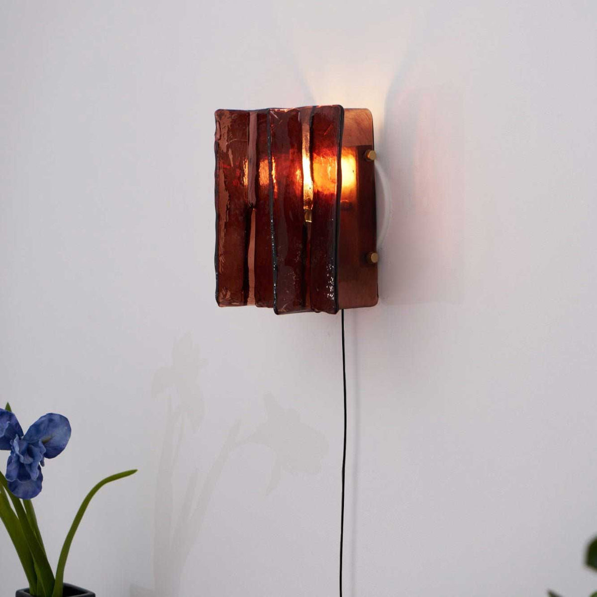 Celuaine lampada da parete ottone vetro Trasparente