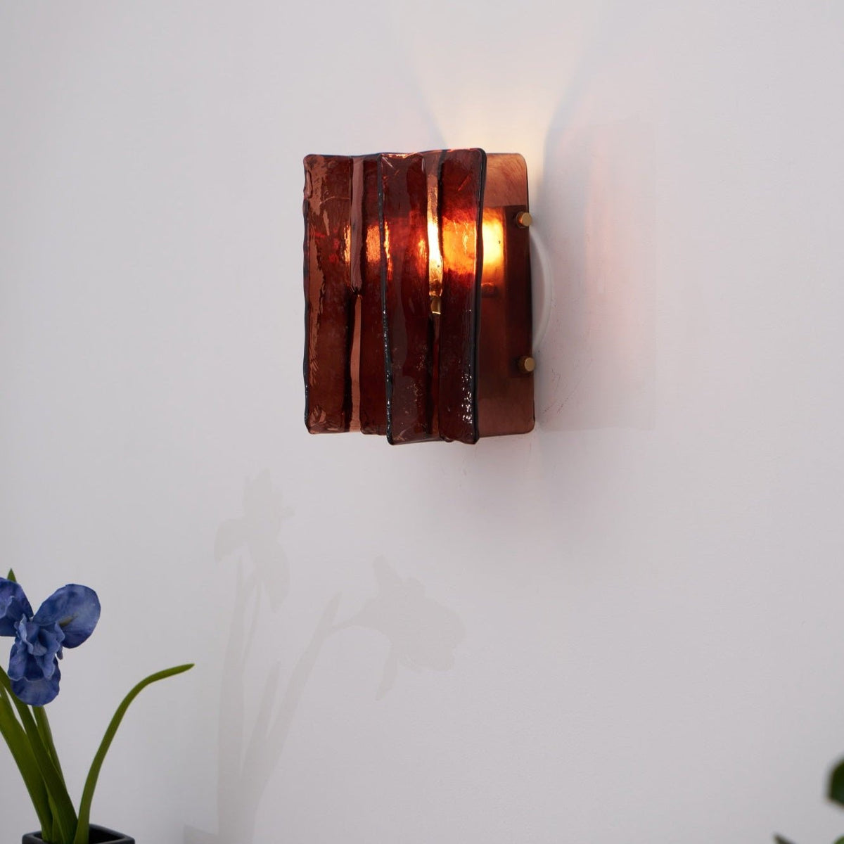 Erove lampada da parete in vetro Artistico