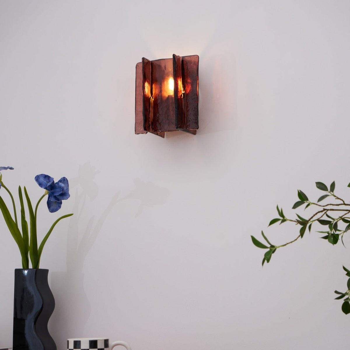 Celuaine lampada da parete ottone vetro Trasparente