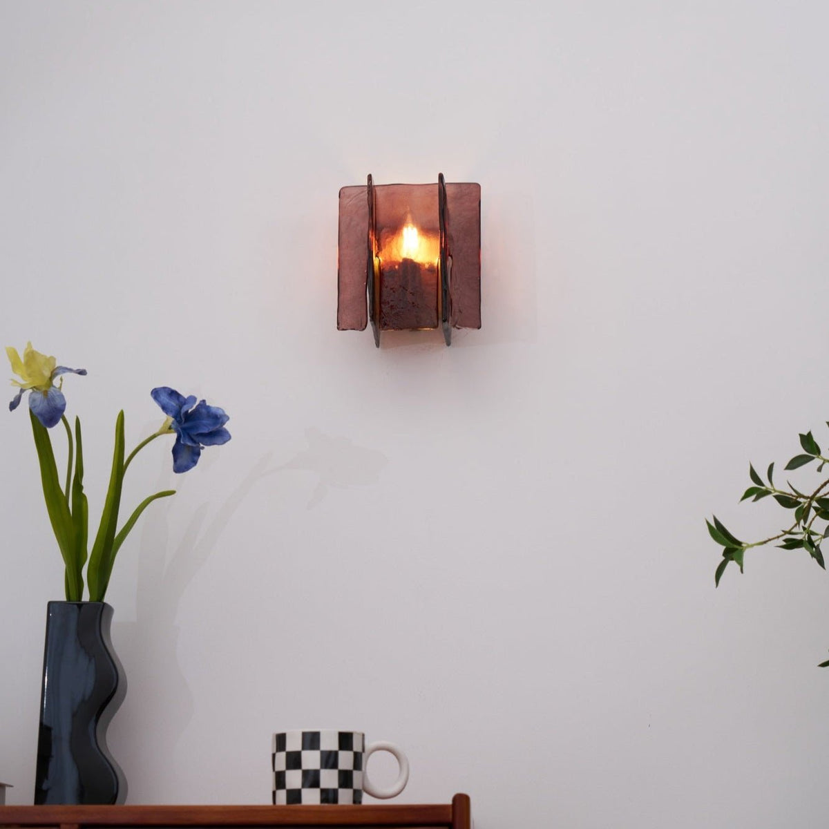 Celuaine lampada da parete ottone vetro Trasparente