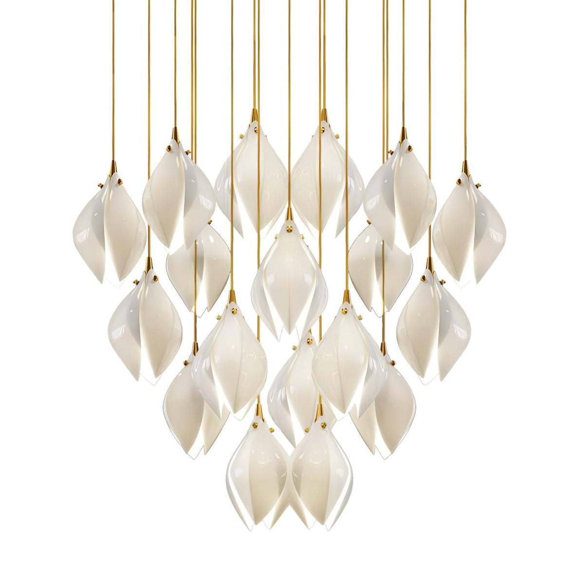 Fioenaya lampada a sospensione in Ceramica bianca con Motivo Florale floreale