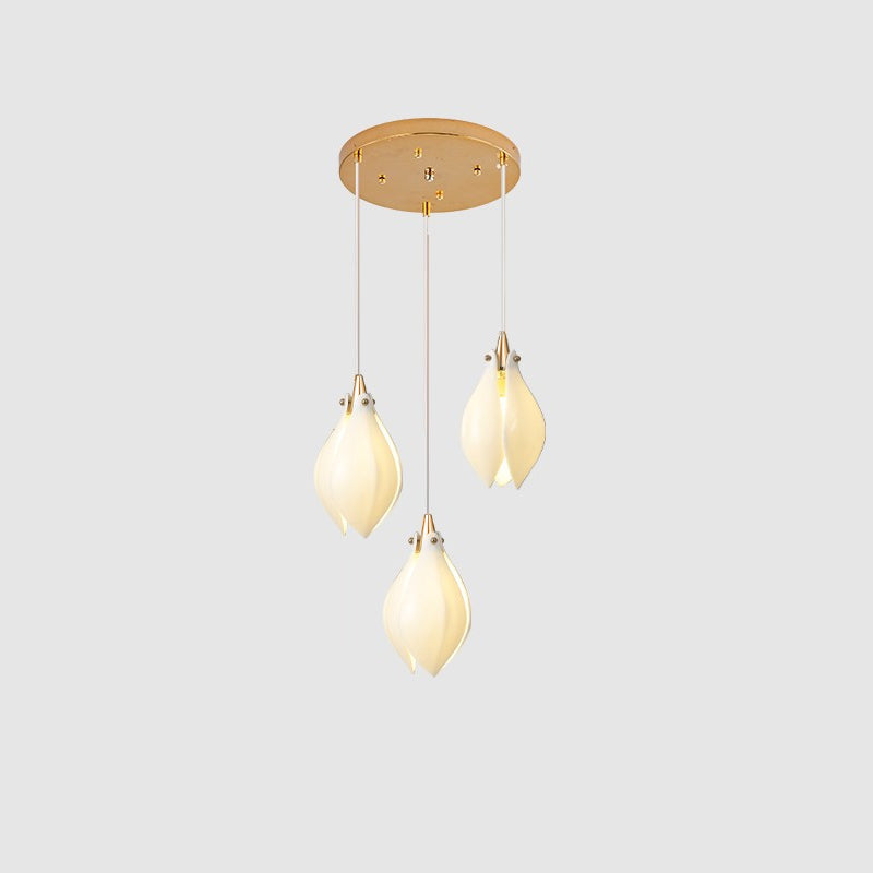 Fioenaya lampada a sospensione in Ceramica bianca con Motivo Florale floreale