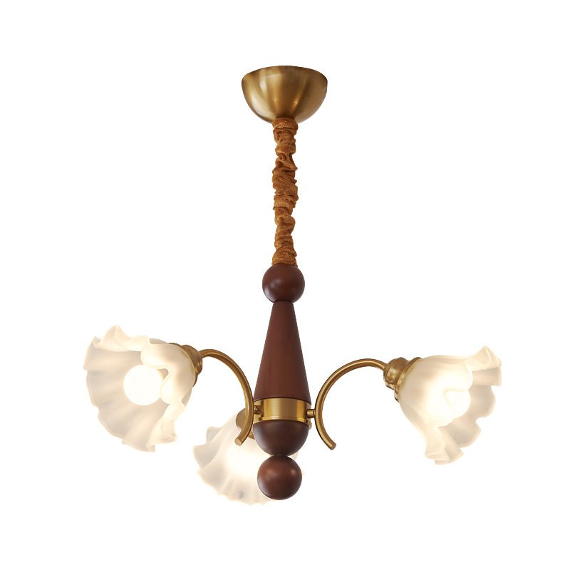 Ilvinan lampadario Eleganza Tradizionale in legno e vetro
