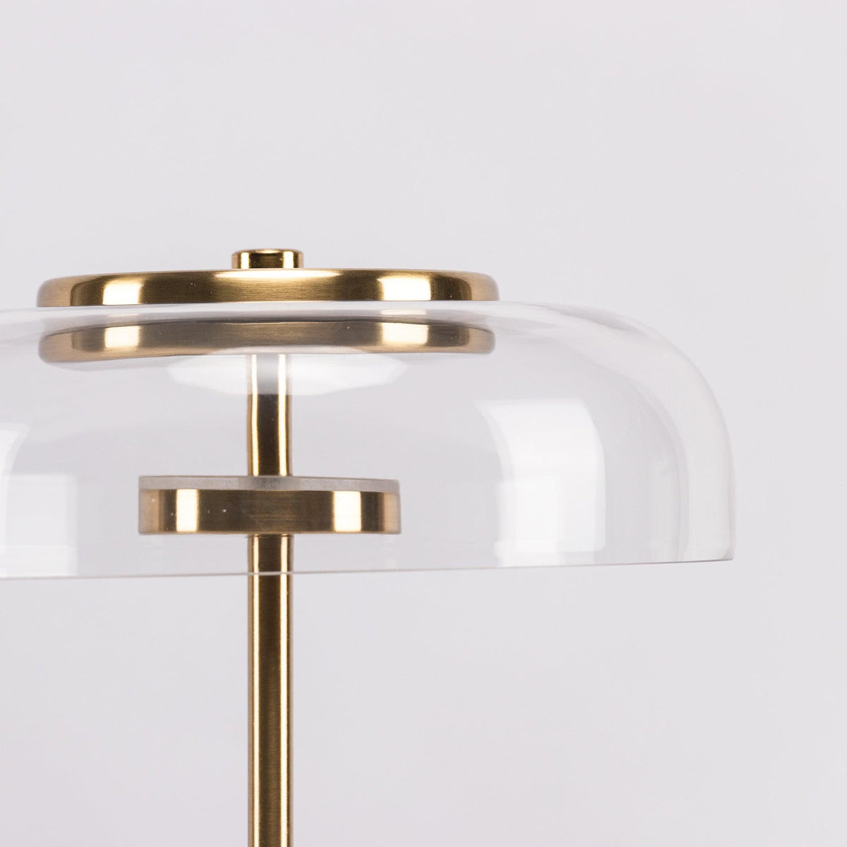 Rinelette lampada da tavolo in vetro Chiaro con Base in legno