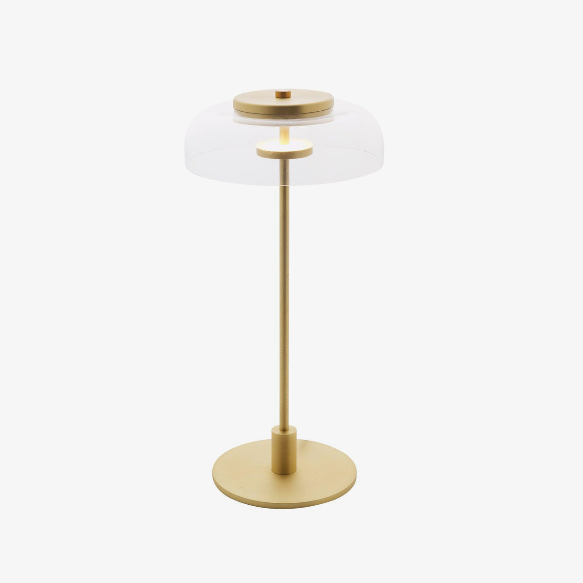 Rinelette lampada da tavolo in vetro Chiaro con Base in legno
