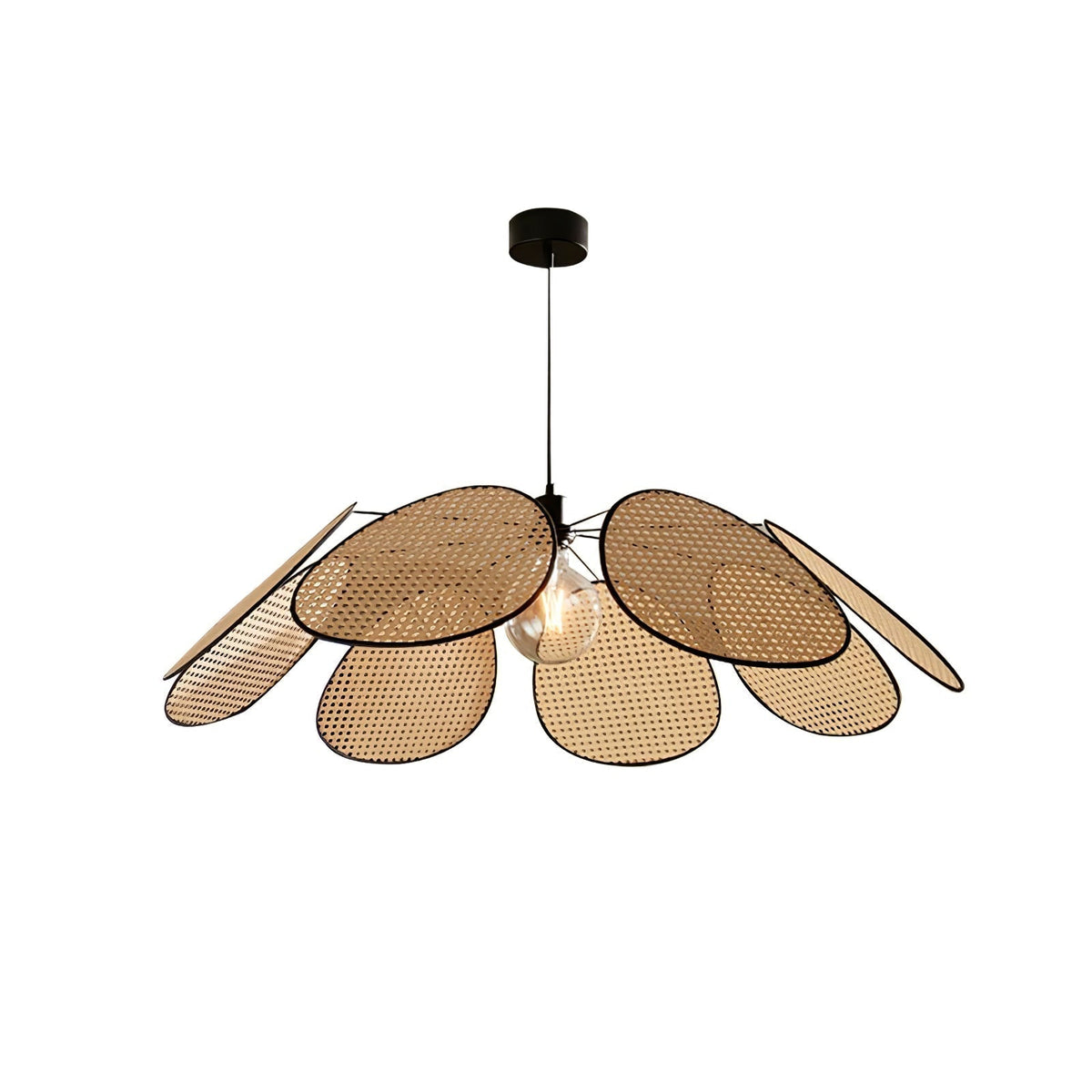 Orvara lampada a sospensione Blossom Petal in Rattan floreale
