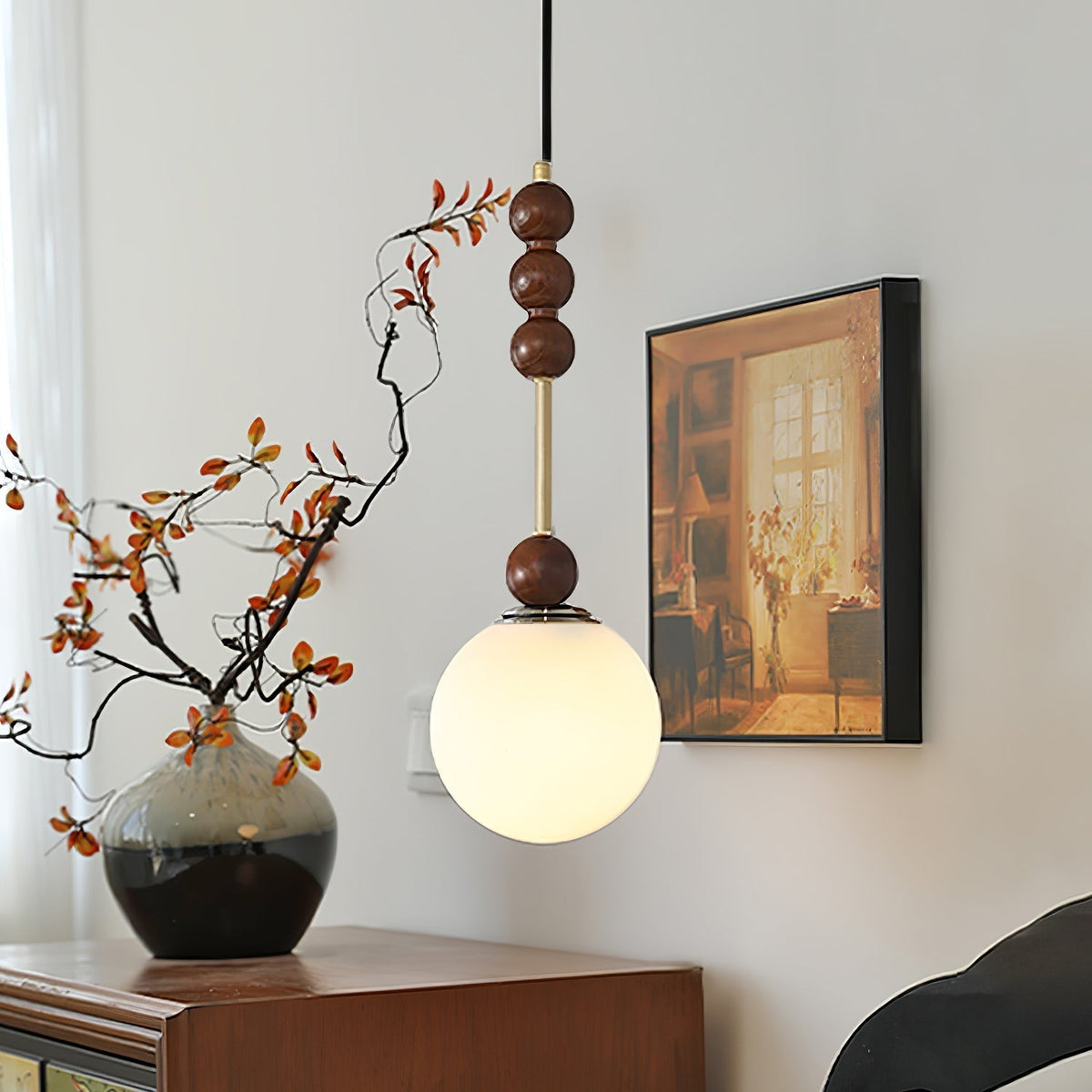 Miraleth lampada a sospensione minimalista in legno