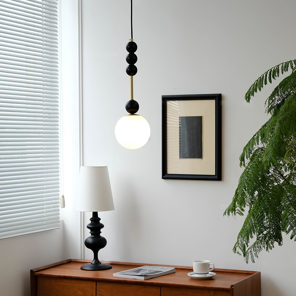 Miraleth lampada a sospensione minimalista in legno