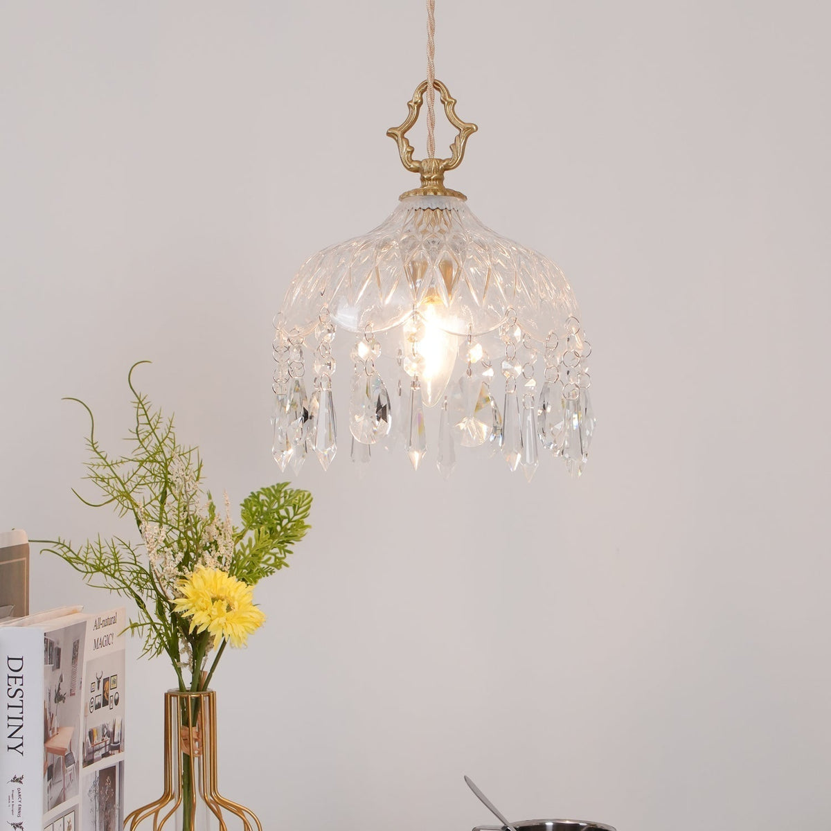 Moka lampada a sospensione Cristallo vintage