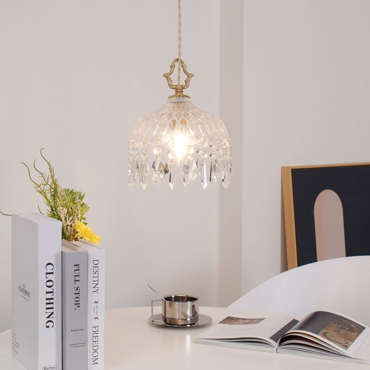 Moka lampada a sospensione Cristallo vintage