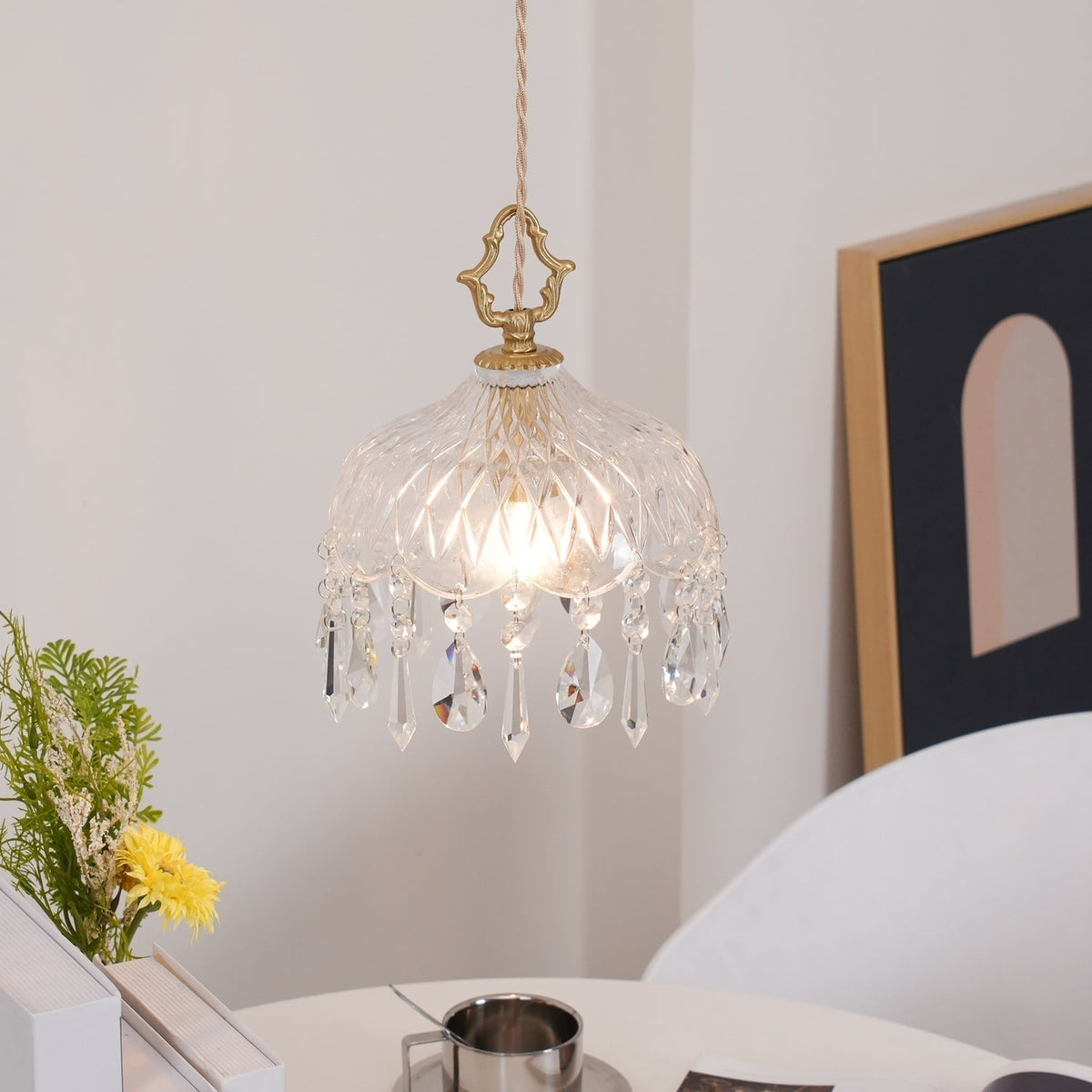 Moka lampada a sospensione Cristallo vintage