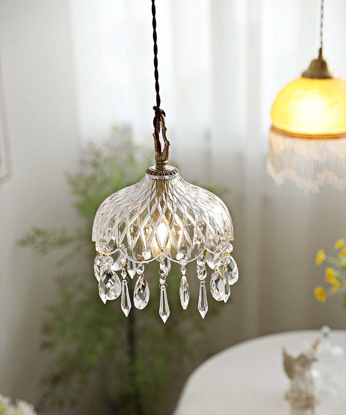 Moka lampada a sospensione Cristallo vintage
