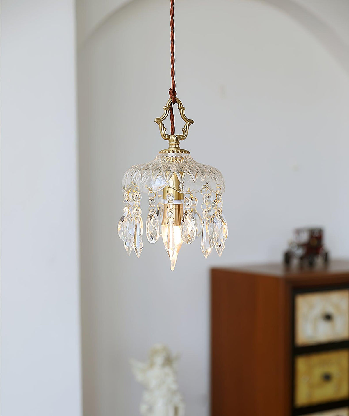Moka lampada a sospensione Cristallo vintage