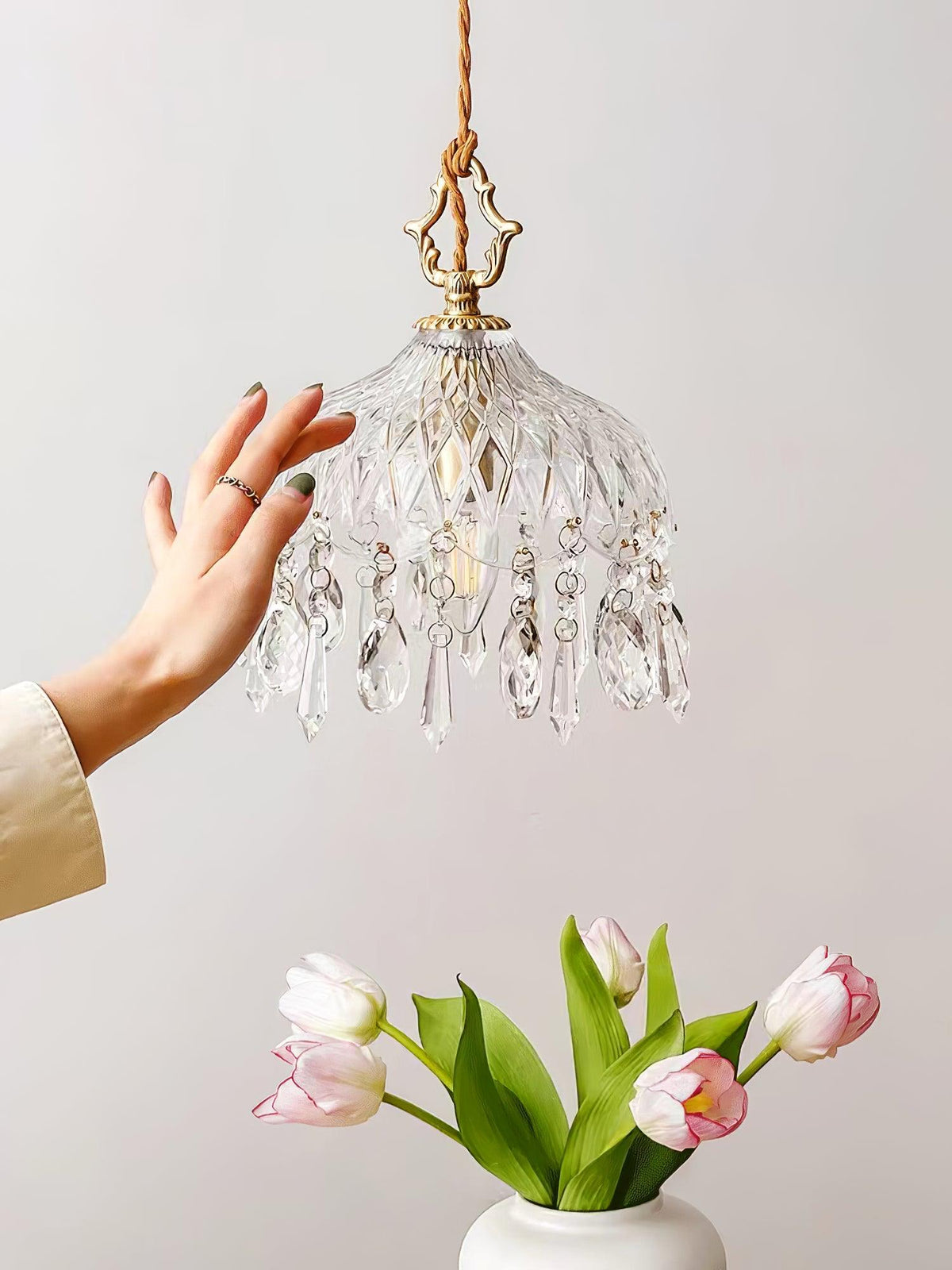 Moka lampada a sospensione Cristallo vintage