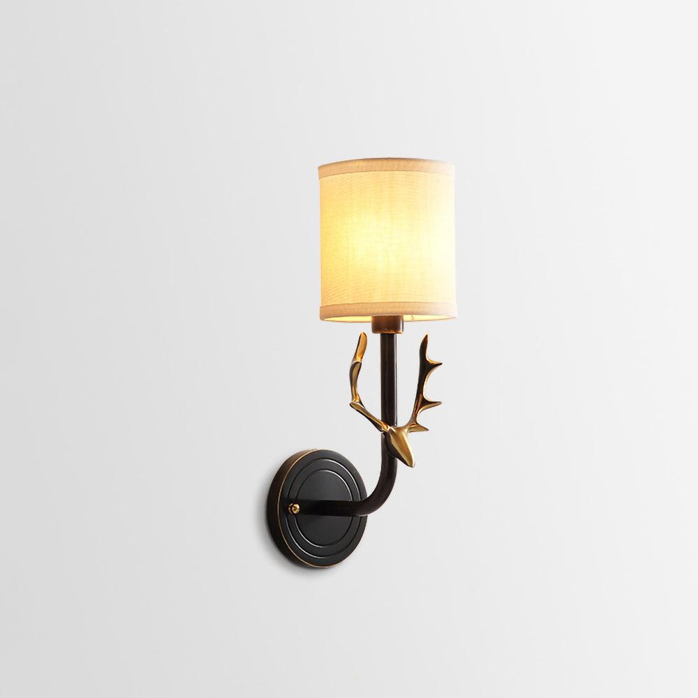 Auriviella Elegance lampada da parete a testa di cervo in ottone