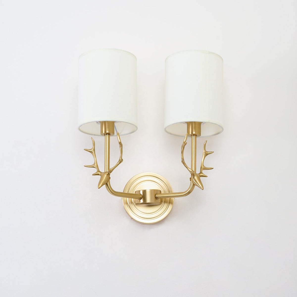 Auriviella Elegance lampada da parete a testa di cervo in ottone