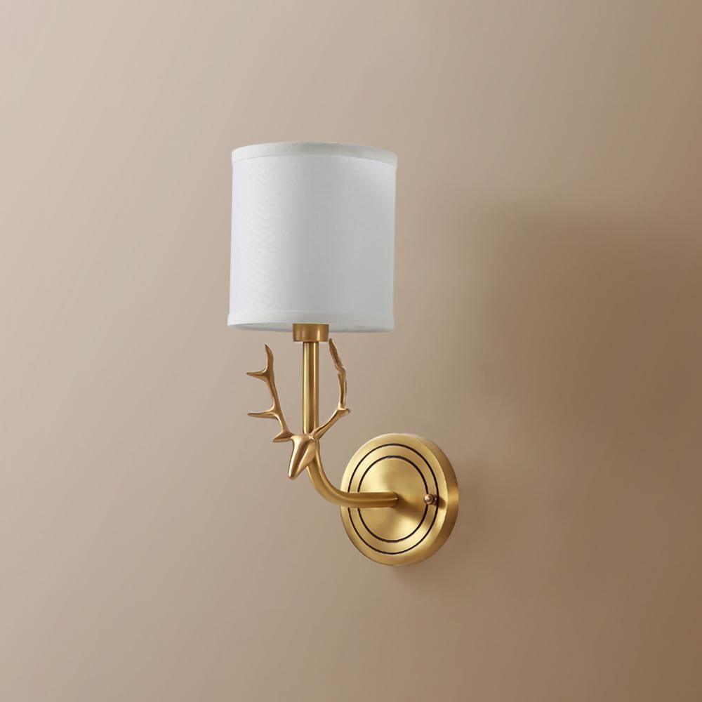 Auriviella Elegance lampada da parete a testa di cervo in ottone