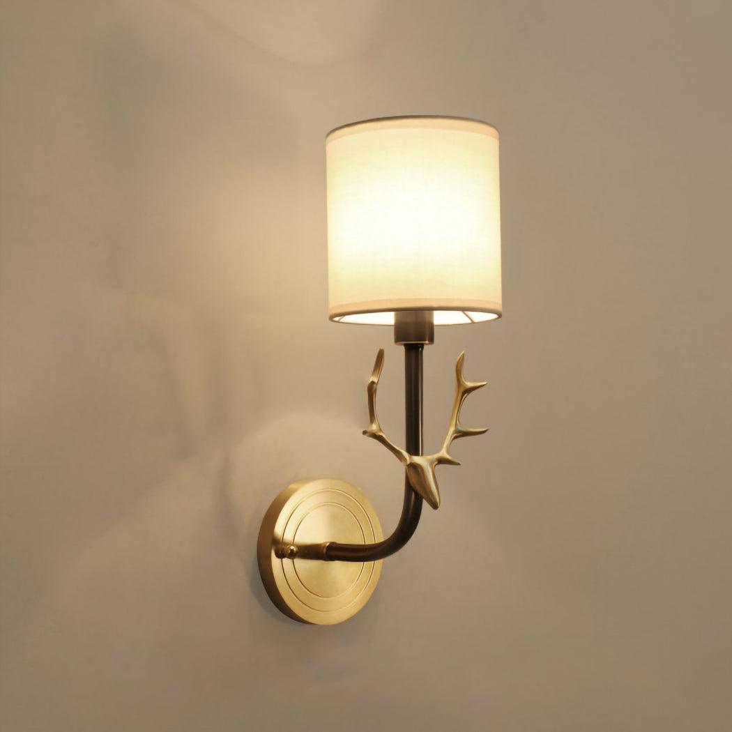 Auriviella Elegance lampada da parete a testa di cervo in ottone