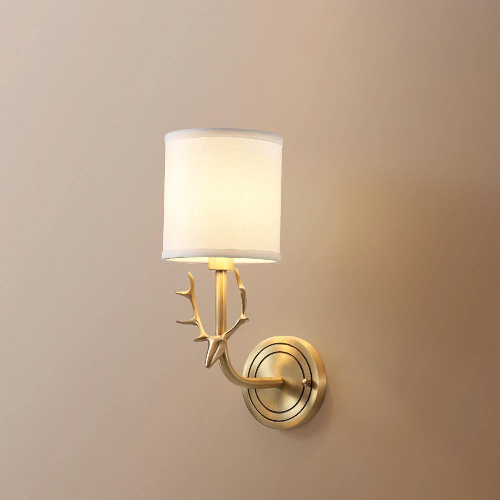 Auriviella Elegance lampada da parete a testa di cervo in ottone