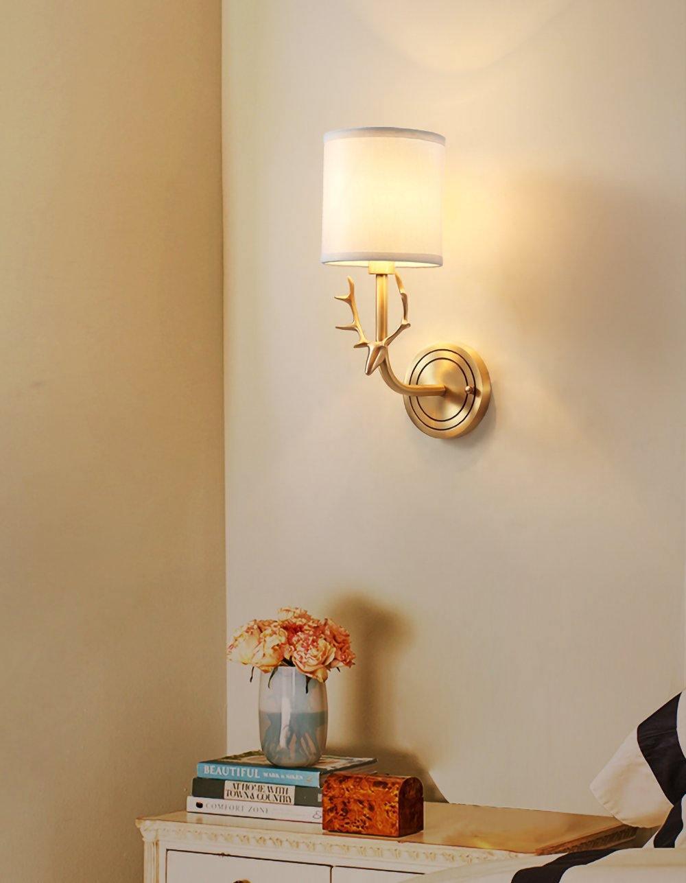 Auriviella Elegance lampada da parete a testa di cervo in ottone