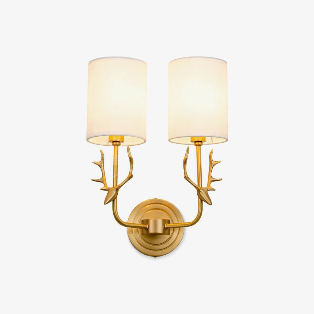 Auriviella Elegance lampada da parete a testa di cervo in ottone