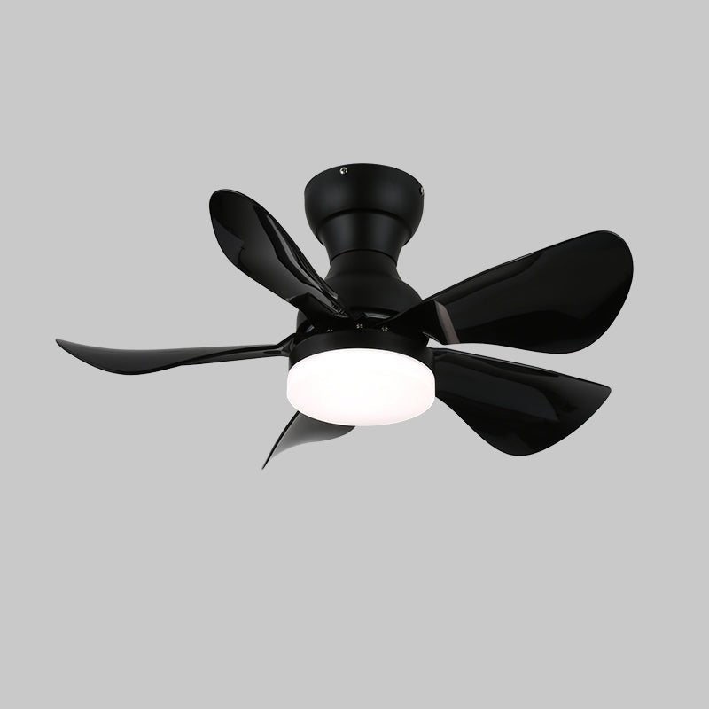 Elvanelle Ventilatore da soffitto con luce in legno noce