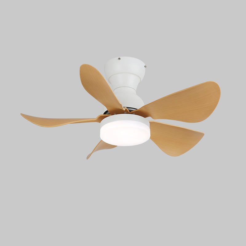Elvanelle Ventilatore da soffitto con luce in legno noce