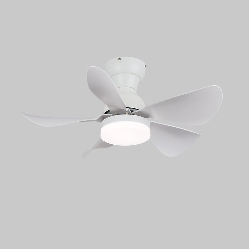 Elvanelle Ventilatore da soffitto con luce in legno noce
