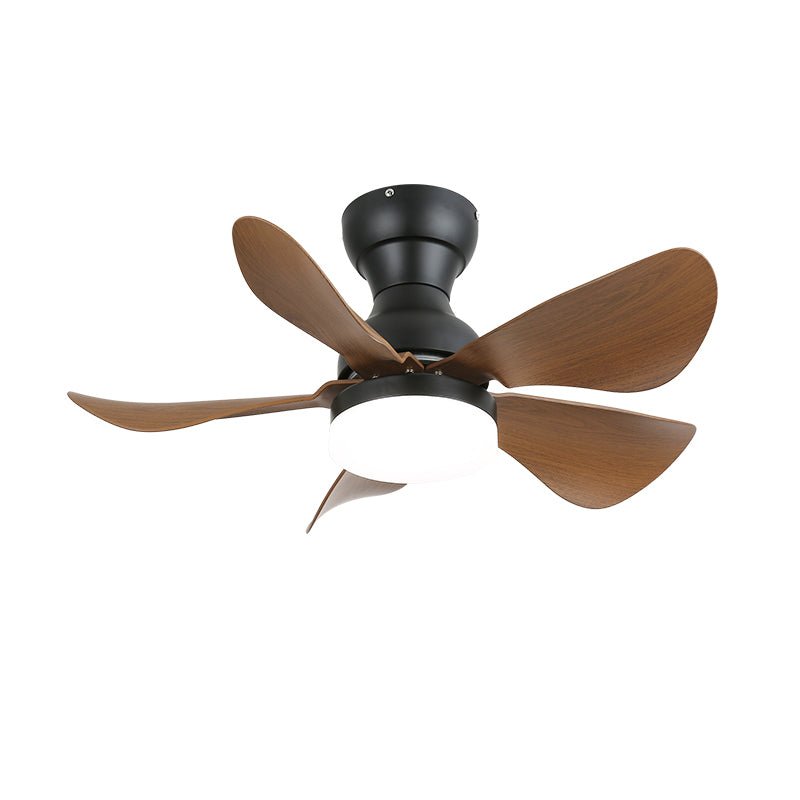 Elvanelle Ventilatore da soffitto con luce in legno noce