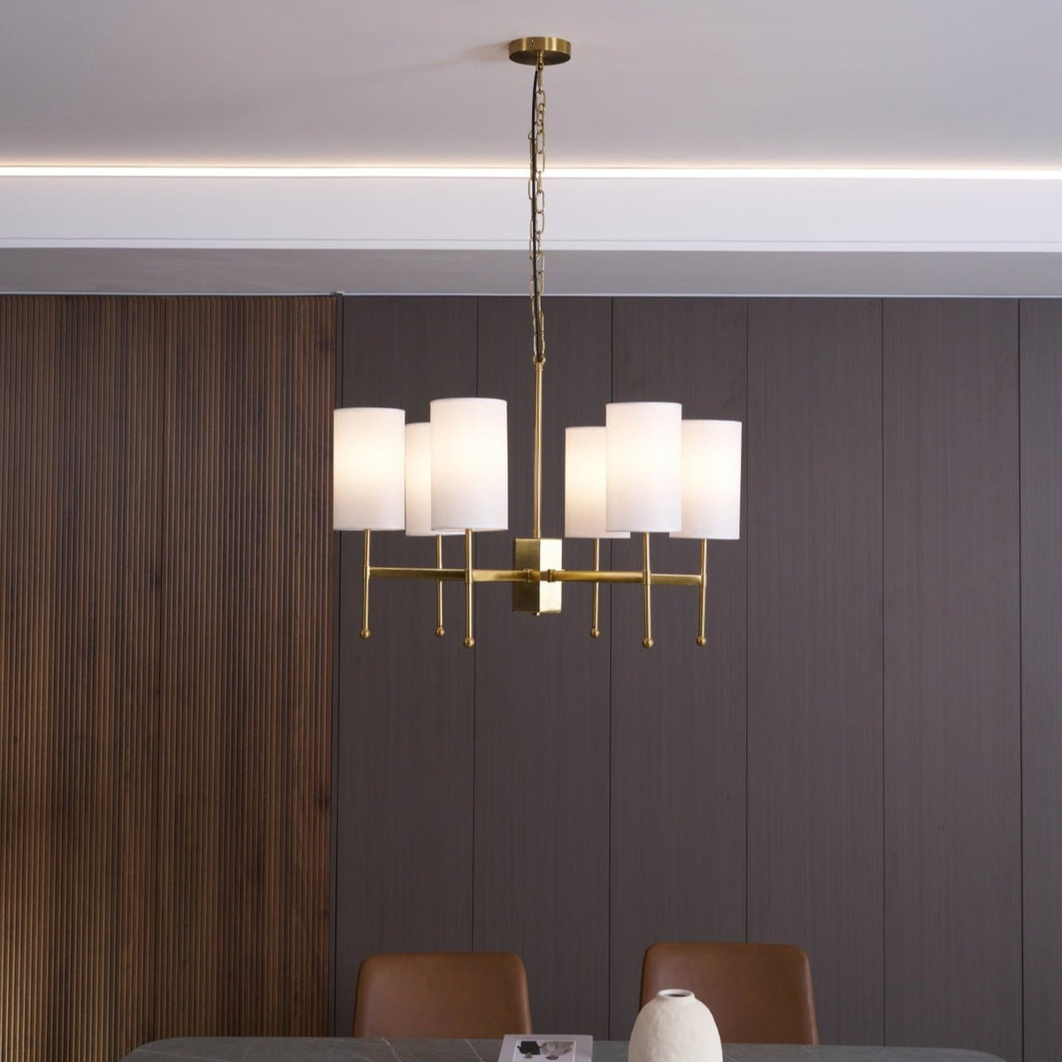 Ulcarisra lampadario in ottone e tessuto vintage Tradizionale