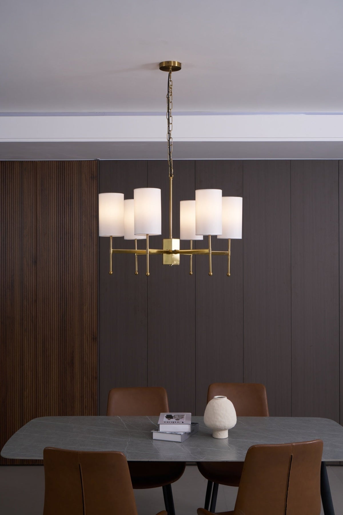Ulcarisra lampadario in ottone e tessuto vintage Tradizionale
