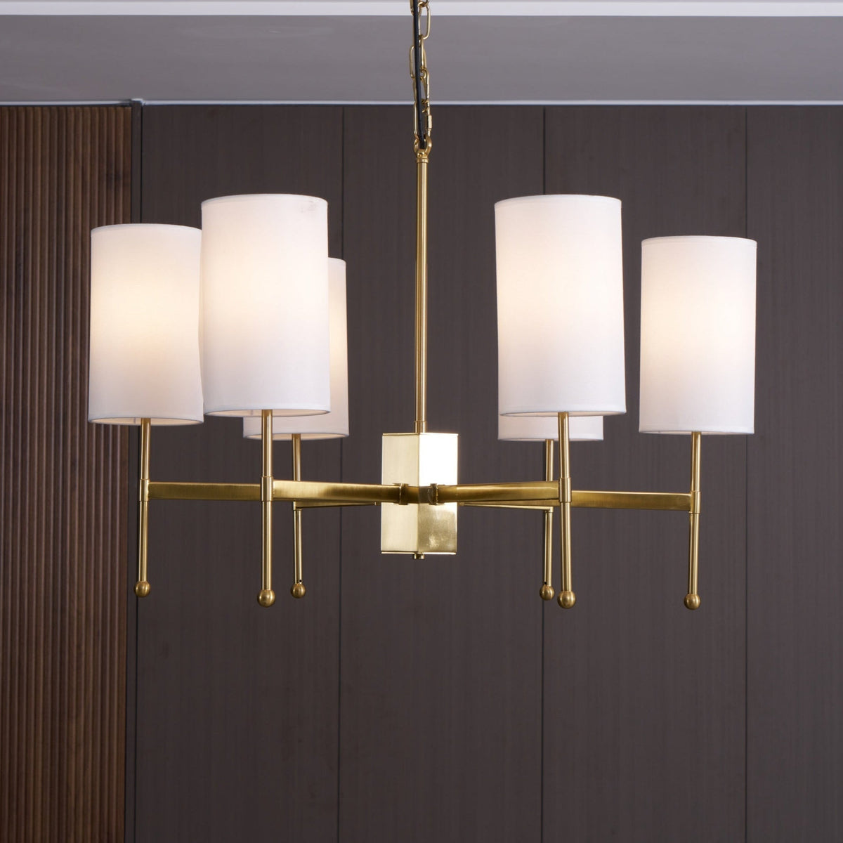 Ulcarisra lampadario in ottone e tessuto vintage Tradizionale