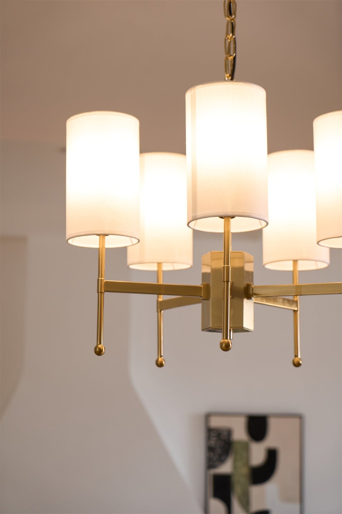 Ulcarisra lampadario in ottone e tessuto vintage Tradizionale