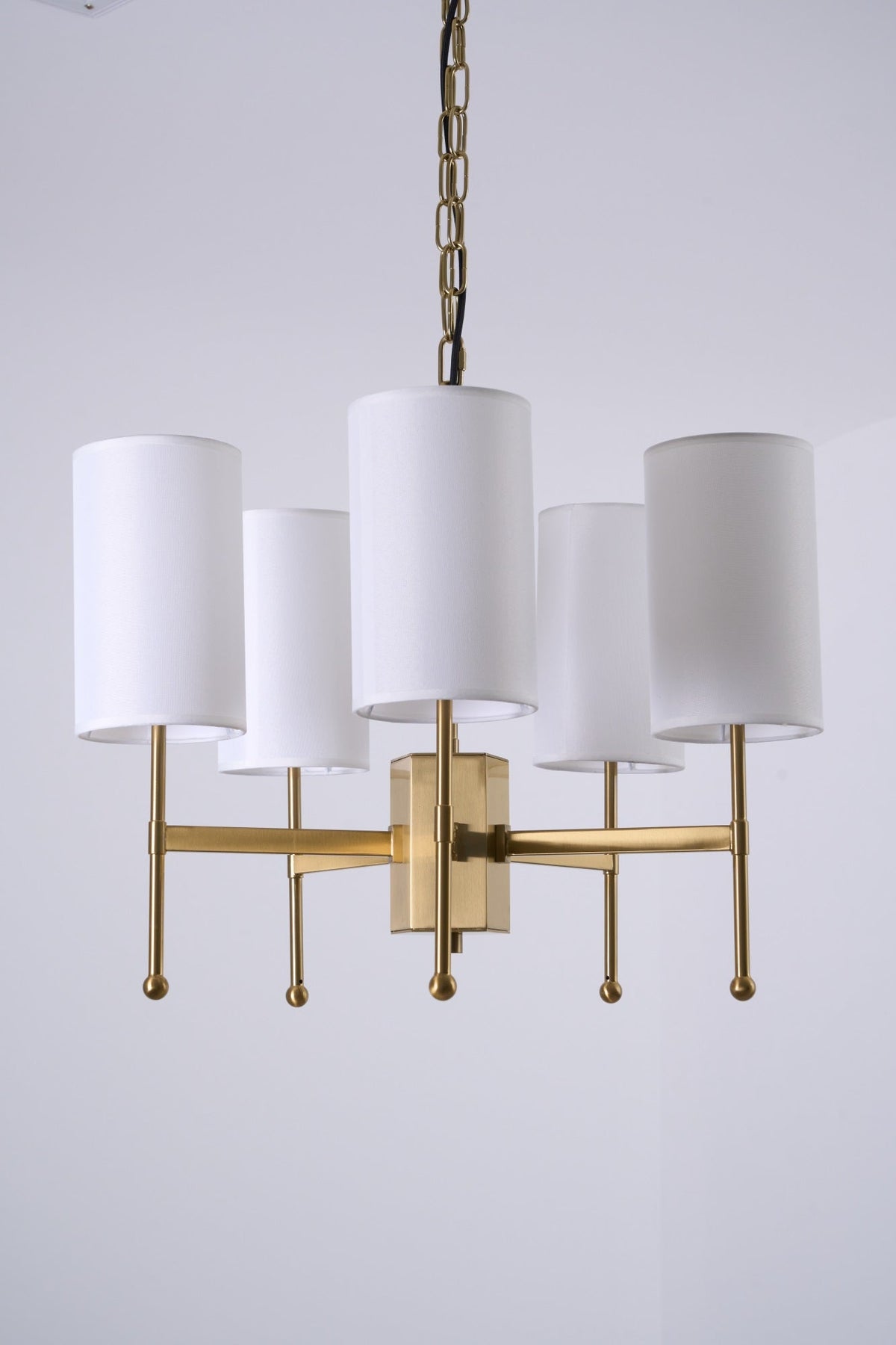 Ulcarisra lampadario in ottone e tessuto vintage Tradizionale